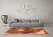 Machine Washable Abstract Brown Modern Rug in a Living Room,, wshabs777brn