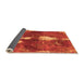 Sideview of Abstract Orange Modern Rug, abs777org