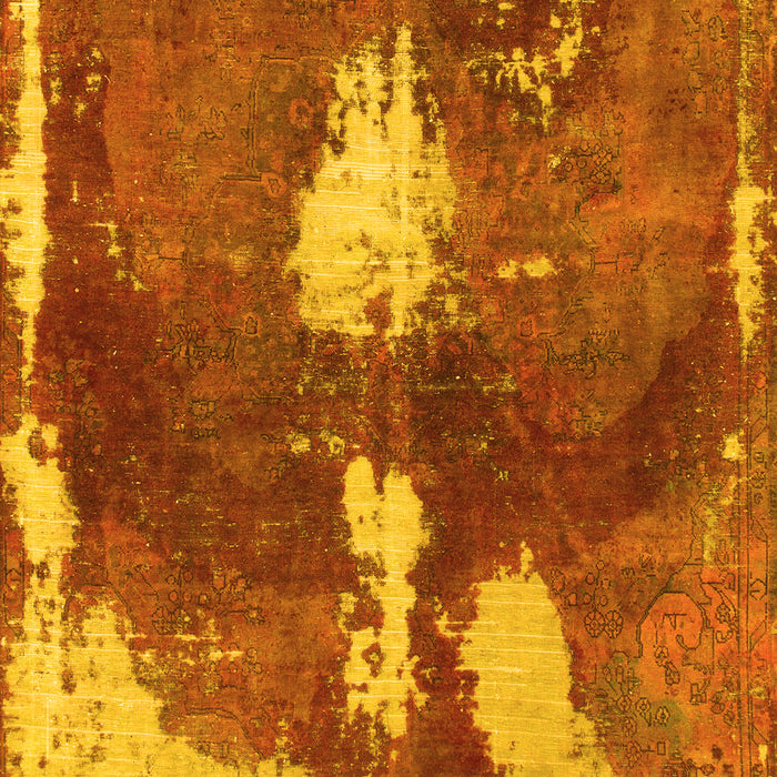 Abstract Yellow Modern Rug, abs777yw