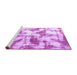 Sideview of Machine Washable Abstract Purple Modern Area Rugs, wshabs778pur