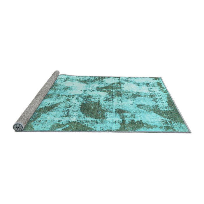Sideview of Machine Washable Abstract Light Blue Modern Rug, wshabs778lblu
