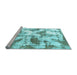 Sideview of Machine Washable Abstract Light Blue Modern Rug, wshabs778lblu