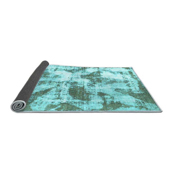 Sideview of Abstract Light Blue Modern Rug, abs778lblu