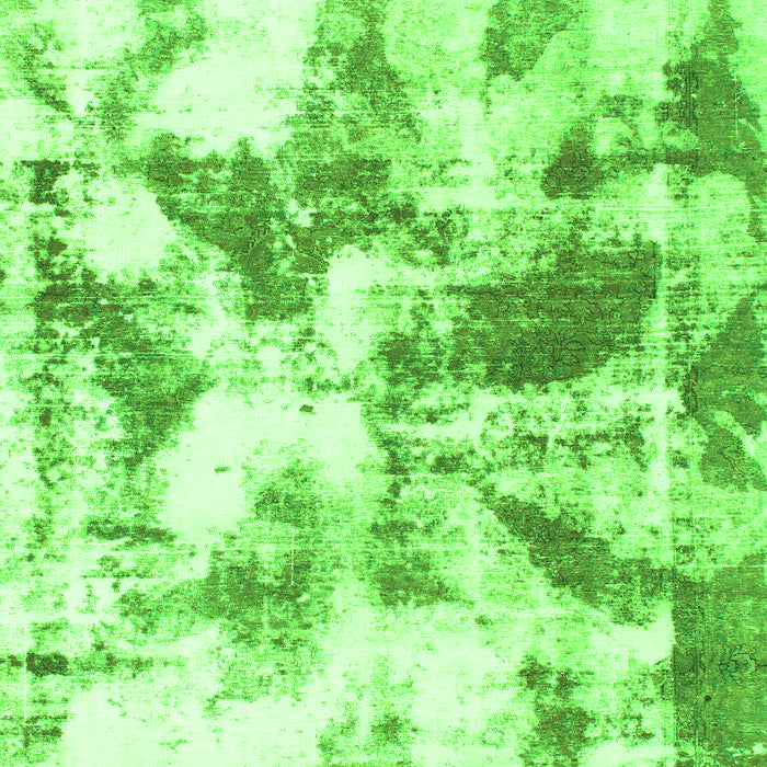 Machine Washable Abstract Green Modern Area Rugs, wshabs778grn