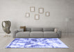 Machine Washable Abstract Blue Modern Rug in a Living Room, wshabs778blu