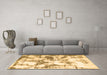 Machine Washable Abstract Brown Modern Rug in a Living Room,, wshabs778brn