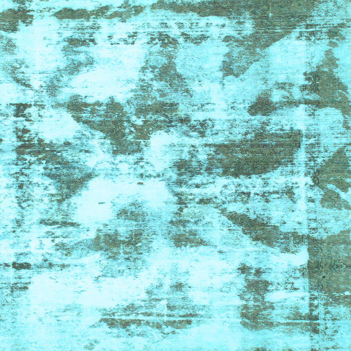 Square Abstract Light Blue Modern Rug, abs778lblu