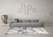 Machine Washable Abstract Gray Modern Rug in a Living Room,, wshabs778gry