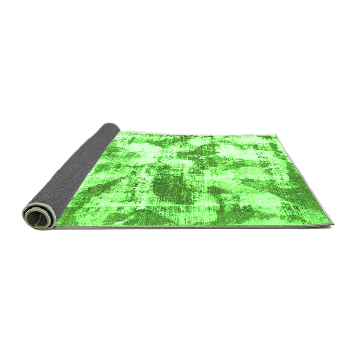 Sideview of Abstract Green Modern Rug, abs778grn