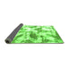 Sideview of Abstract Green Modern Rug, abs778grn