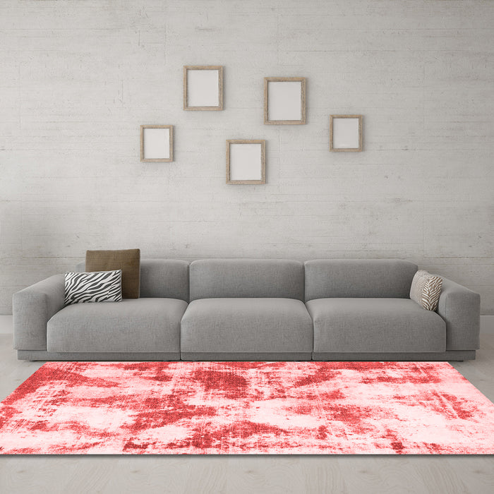 Modern Red Washable Rugs
