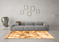 Machine Washable Abstract Orange Modern Rug, wshabs778org