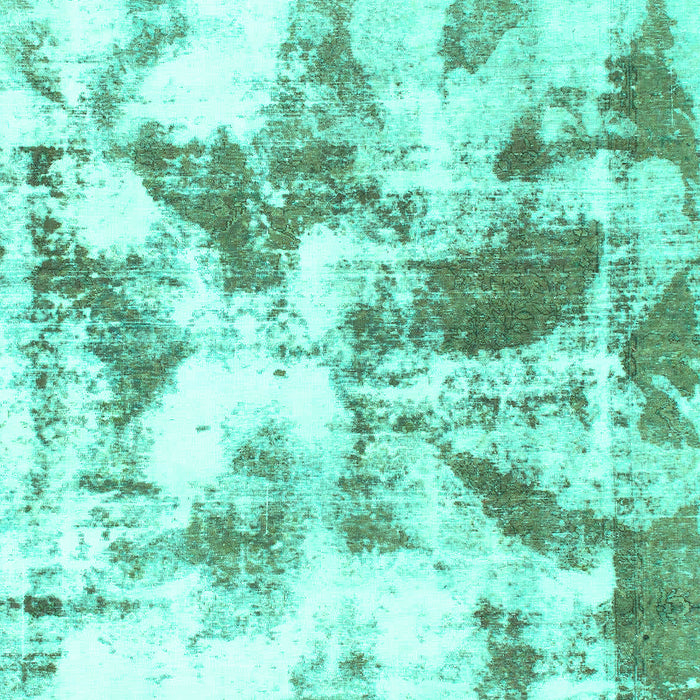 Machine Washable Abstract Turquoise Modern Area Rugs, wshabs778turq