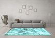 Machine Washable Abstract Light Blue Modern Rug in a Living Room, wshabs778lblu