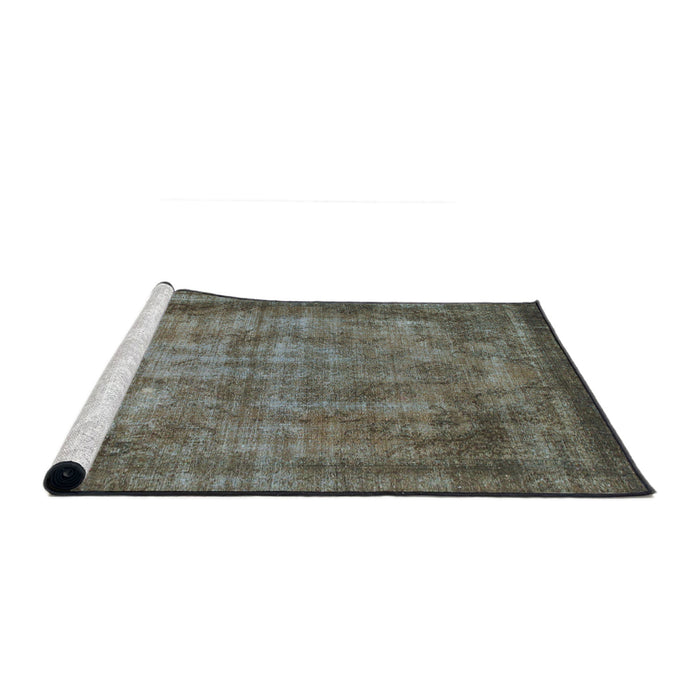 Sideview of Machine Washable Abstract Coffee Brown Rug, wshabs779