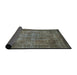 Sideview of Abstract Coffee Brown Modern Rug, abs779