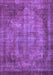 Machine Washable Abstract Purple Modern Area Rugs, wshabs779pur