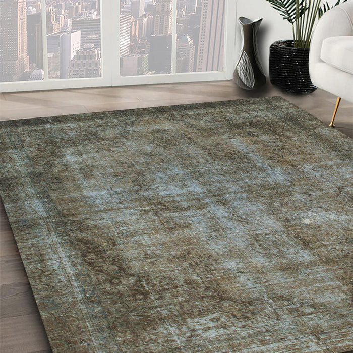 Machine Washable Abstract Coffee Brown Rug in a Family Room, wshabs779