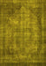 Abstract Yellow Modern Rug, abs779yw