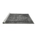 Sideview of Machine Washable Abstract Gray Modern Rug, wshabs779gry