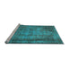 Sideview of Machine Washable Abstract Light Blue Modern Rug, wshabs779lblu