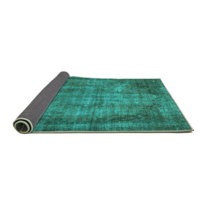 Sideview of Abstract Turquoise Modern Rug, abs779turq