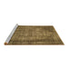 Sideview of Machine Washable Abstract Brown Modern Rug, wshabs779brn