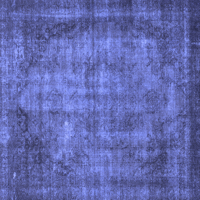 Square Abstract Blue Modern Rug, abs779blu