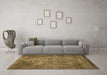 Machine Washable Abstract Brown Modern Rug in a Living Room,, wshabs779brn