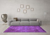 Machine Washable Abstract Purple Modern Rug, wshabs779pur