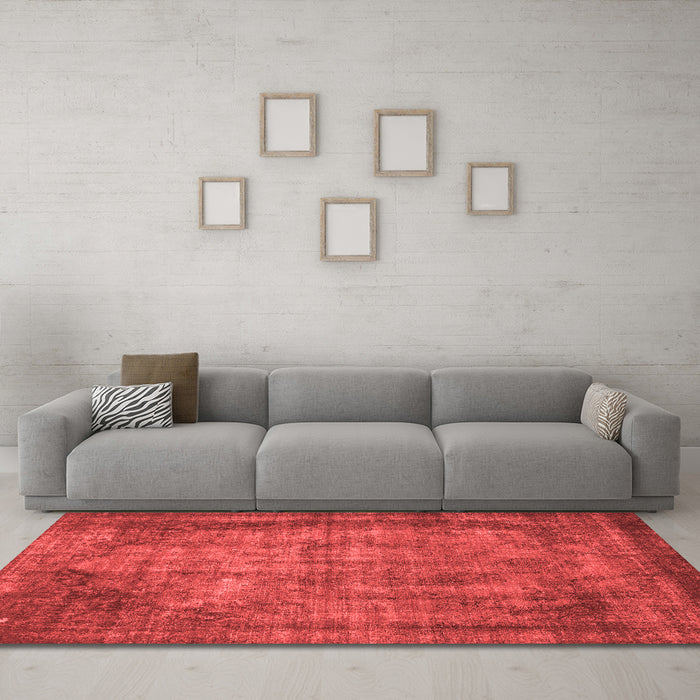 Modern Red Washable Rugs