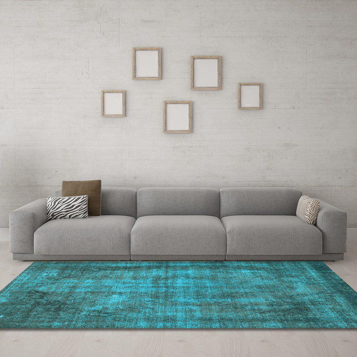 Machine Washable Abstract Light Blue Modern Rug in a Living Room, wshabs779lblu