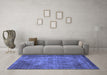 Machine Washable Abstract Blue Modern Rug in a Living Room, wshabs779blu