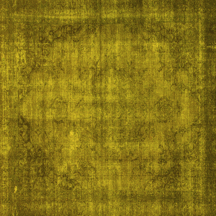 Square Abstract Yellow Modern Rug, abs779yw