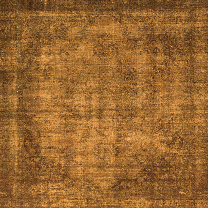 Square Machine Washable Abstract Orange Modern Area Rugs, wshabs779org