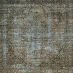 Square Abstract Coffee Brown Modern Rug, abs779