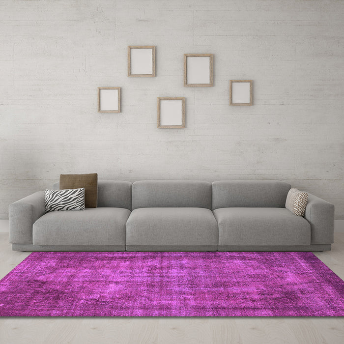 Machine Washable Abstract Pink Modern Rug in a Living Room, wshabs779pnk