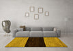 Machine Washable Abstract Yellow Modern Rug in a Living Room, wshabs77yw