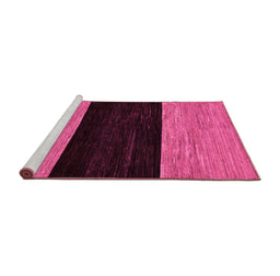 Sideview of Machine Washable Abstract Pink Modern Rug, wshabs77pnk