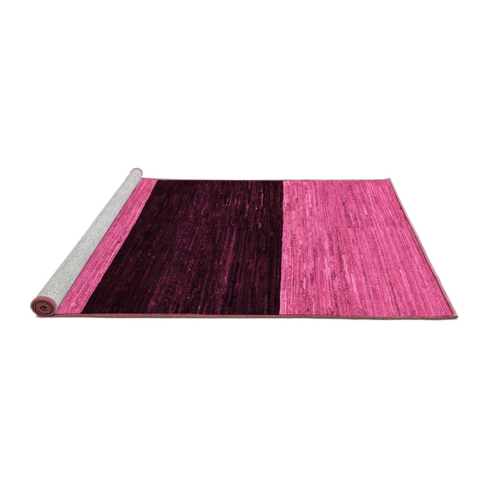 Sideview of Machine Washable Abstract Pink Modern Rug, wshabs77pnk