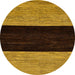 Round Abstract Bakers Brown Modern Rug, abs77