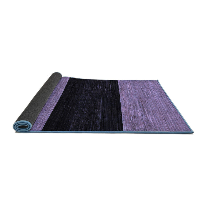 Sideview of Abstract Blue Modern Rug, abs77blu