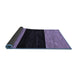 Sideview of Abstract Blue Modern Rug, abs77blu