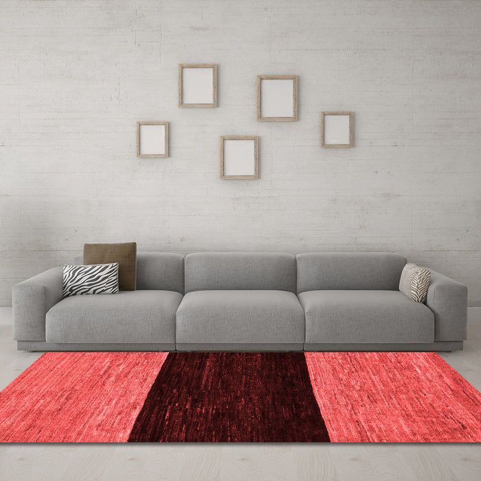 Modern Red Washable Rugs