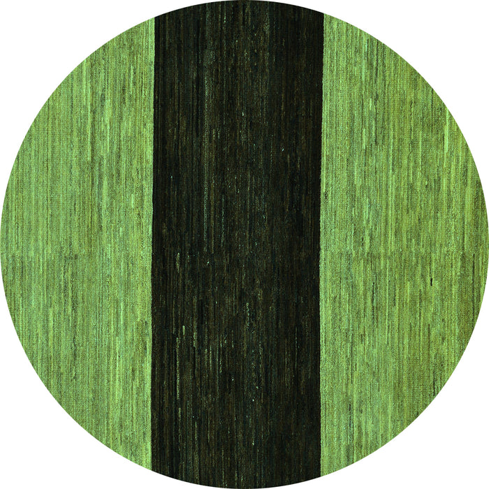 Round Machine Washable Abstract Turquoise Modern Area Rugs, wshabs77turq