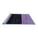 Sideview of Machine Washable Abstract Blue Modern Rug, wshabs77blu