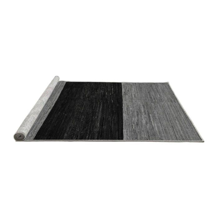 Sideview of Machine Washable Abstract Gray Modern Rug, wshabs77gry