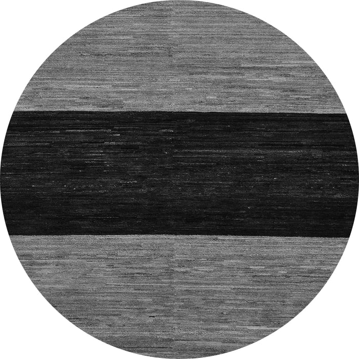 Round Machine Washable Abstract Gray Modern Rug, wshabs77gry