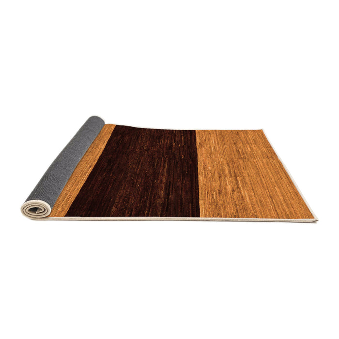 Sideview of Abstract Orange Modern Rug, abs77org