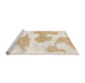 Sideview of Machine Washable Abstract Gold Rug, wshabs780